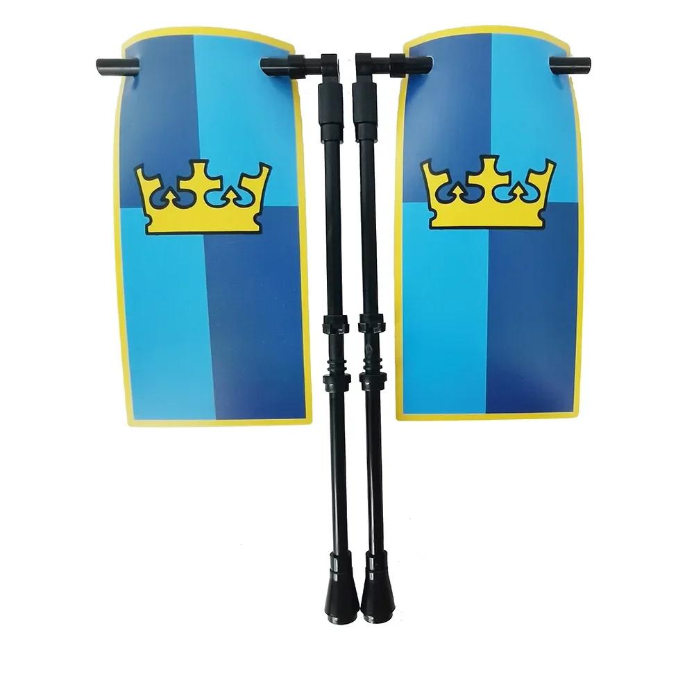 Klocki Budowanie Flag Miasta-Państwa Średniowieczne Postać Wojskowa Flaga Broń Starożytne Święte Cesarstwo Rzymskie Jerozolima Rycerz Świętego Łazarza Legion Zabawka