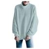 Damenmode-Pullover, einfarbig, Stehkragen, schmaler Strickpullover