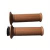 Motorcycle 22mm Rubber Handlebars Modification Retro Small Diamond Non-Slip Handlebar Grip Black Universal Fit Easy Install