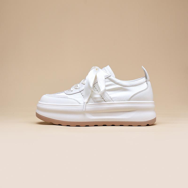 

Popular German training shoes women s 2025 summer new thin breathable casual ribbon versatile muffin thick-soled white shoes tide 40 белый