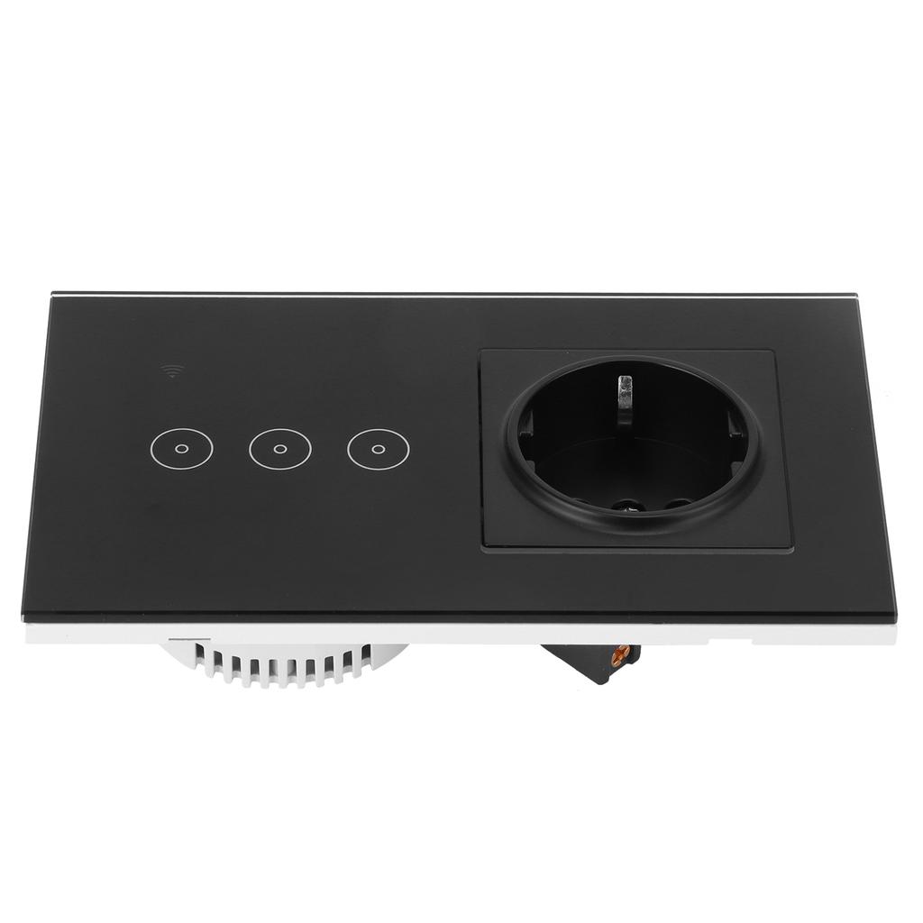 Multifunction Smart Wall Switch with Socket WiFi Switch Socket for Tuya  95?/AC 10A
