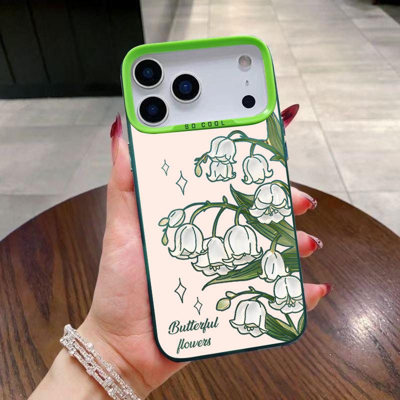 Tulpen iPhone 17 Hülle für Apples 16 Pro Max/15 Pro/13, Silberne Hülle für Mädchen, Passt für iPhone 14