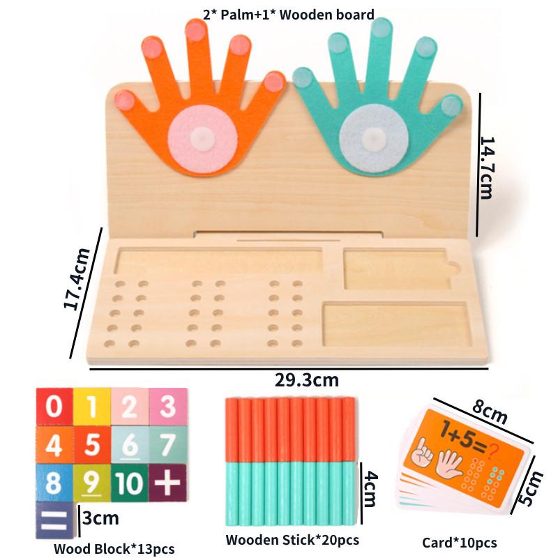 Montessori Hand Counting Sticks Educational Toy For Kids Learning Addition Subtraction Math