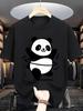 Cartoon Animal Unisex Short Sleeve Tshirt Happy Panda Spinning Hula Hoop Print O Neck Tee Lovely Pet Style Male Casual Fashion Tops