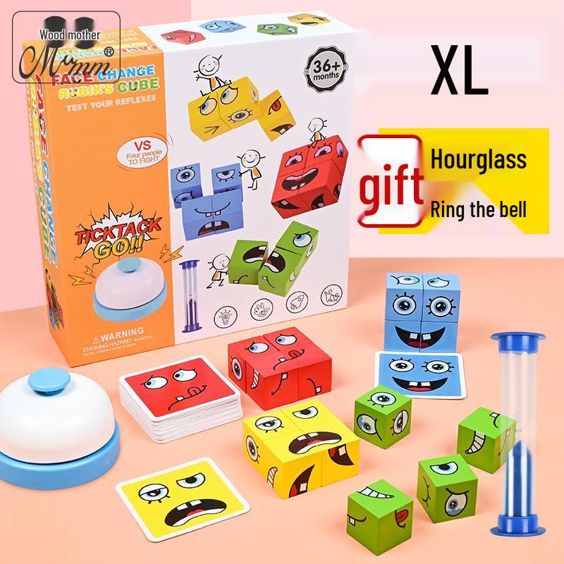 Face-Changing Magic Cube Board Game for Ages 3-6: Educational Logic, Observation, and Concentration Training for Parent-Child Play.
