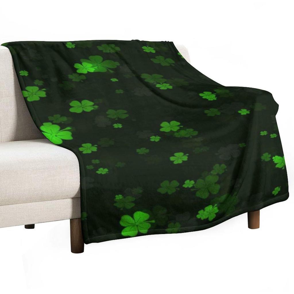 St. Patrick's Day Series digital-printed polyester Bedroom velvet flannel cover blanket Fleece soft sofa cover blankets for beds