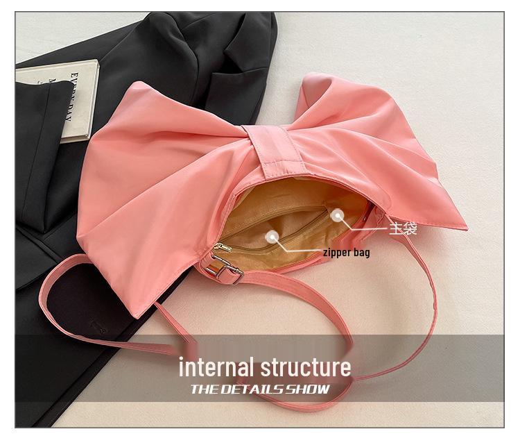 Korean Bowknot Women's Pleated Shoulder Bag 2025 - New Fashion Large Capacity Crossbody Underarm Bag