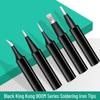 Black King Kong Soldering Iron Tips Set – 5-Piece 900M Internal Heating, Knife-edge & Pointed, Constant Temperature for 936 Soldering Stations