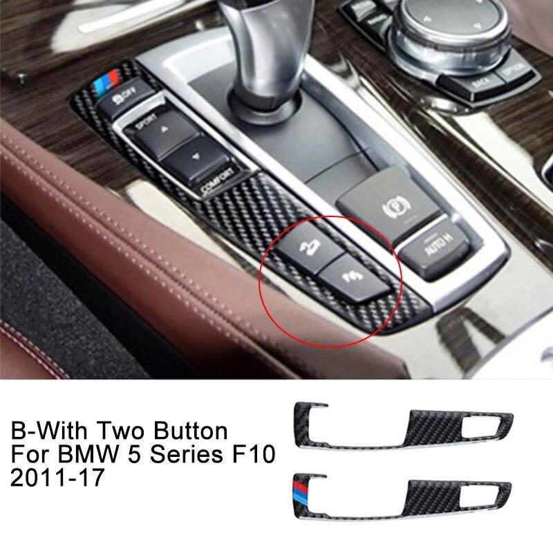 Autocolant decorativ din fibra de carbon pentru panou schimbător de viteze pentru mașină pentru BMW Seria 5 F10 2011-17 Accesorii de interior pentru stil auto