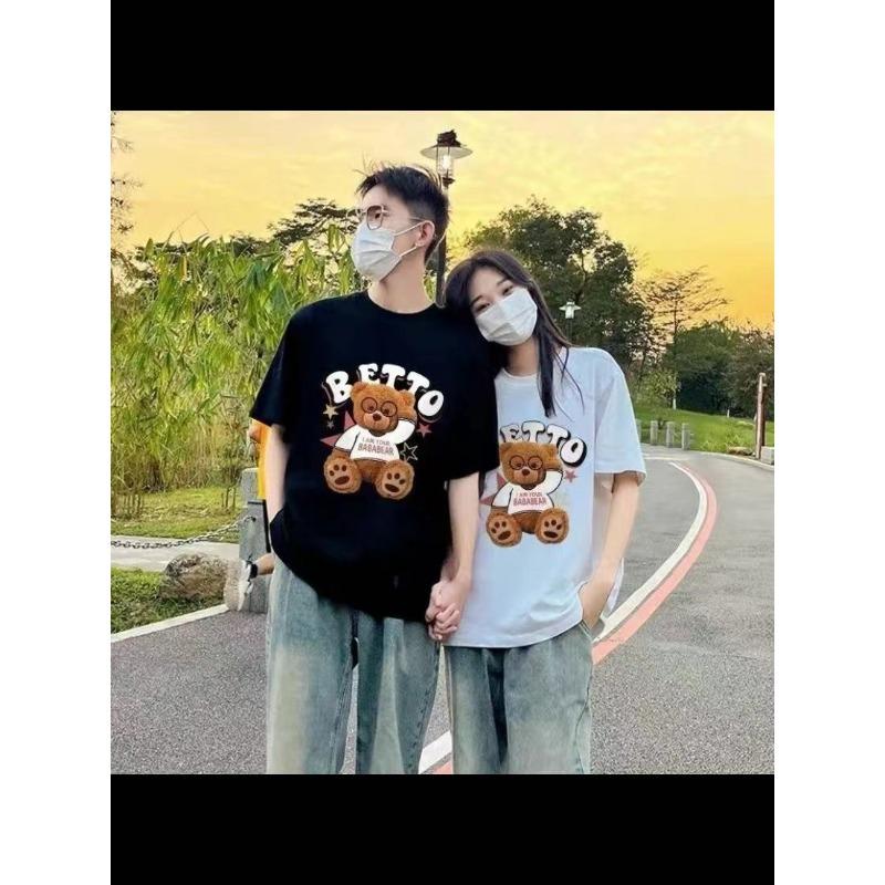 Summer Round Neck Printed Top Fashionable Casual Cute Short Sleeved Women's Pure Cotton T-shirts