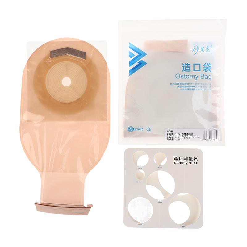 1/10Pcs Colostomy Bags Hole One-Piece Drainable Ostomy Bags Stoma Care Pouch With Clips Closure Colostomy Bag Prevent Leakage