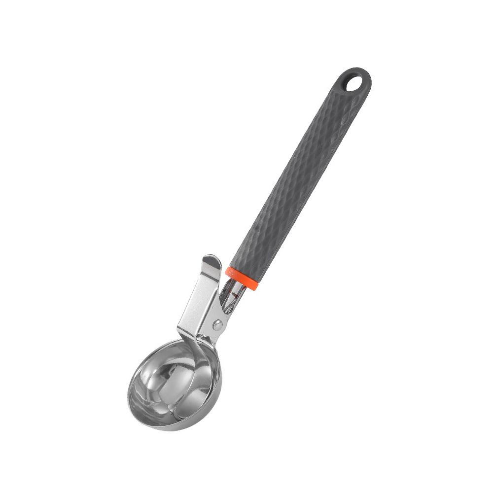 1PC Stainless Steel Ice Cream Spoon Digger Silicone Handle Ice Cream Spoon Multi functional Creative Fruit Digger