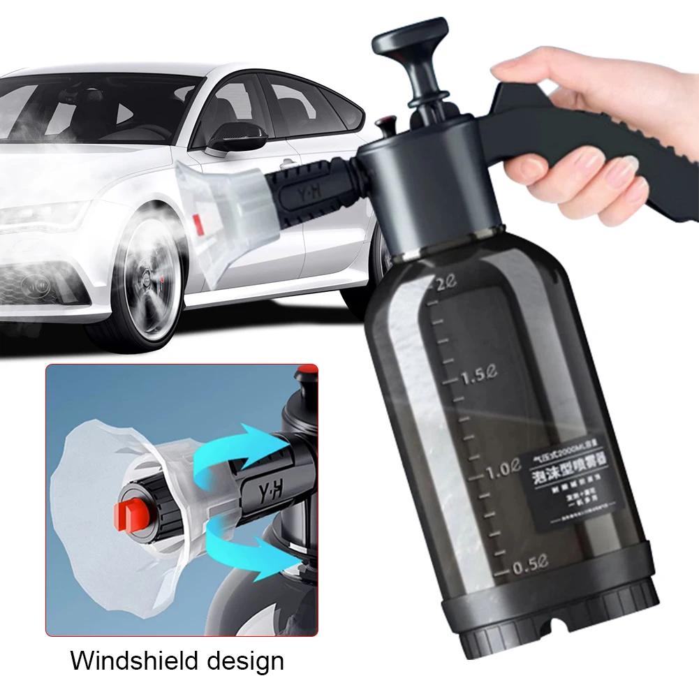 2L Car Wash Snow Foam Sprayer Corrosion-Resistant Pressure Atomizer Hand Pump Wash Spray Bottle for Car Home Cleaning Tools