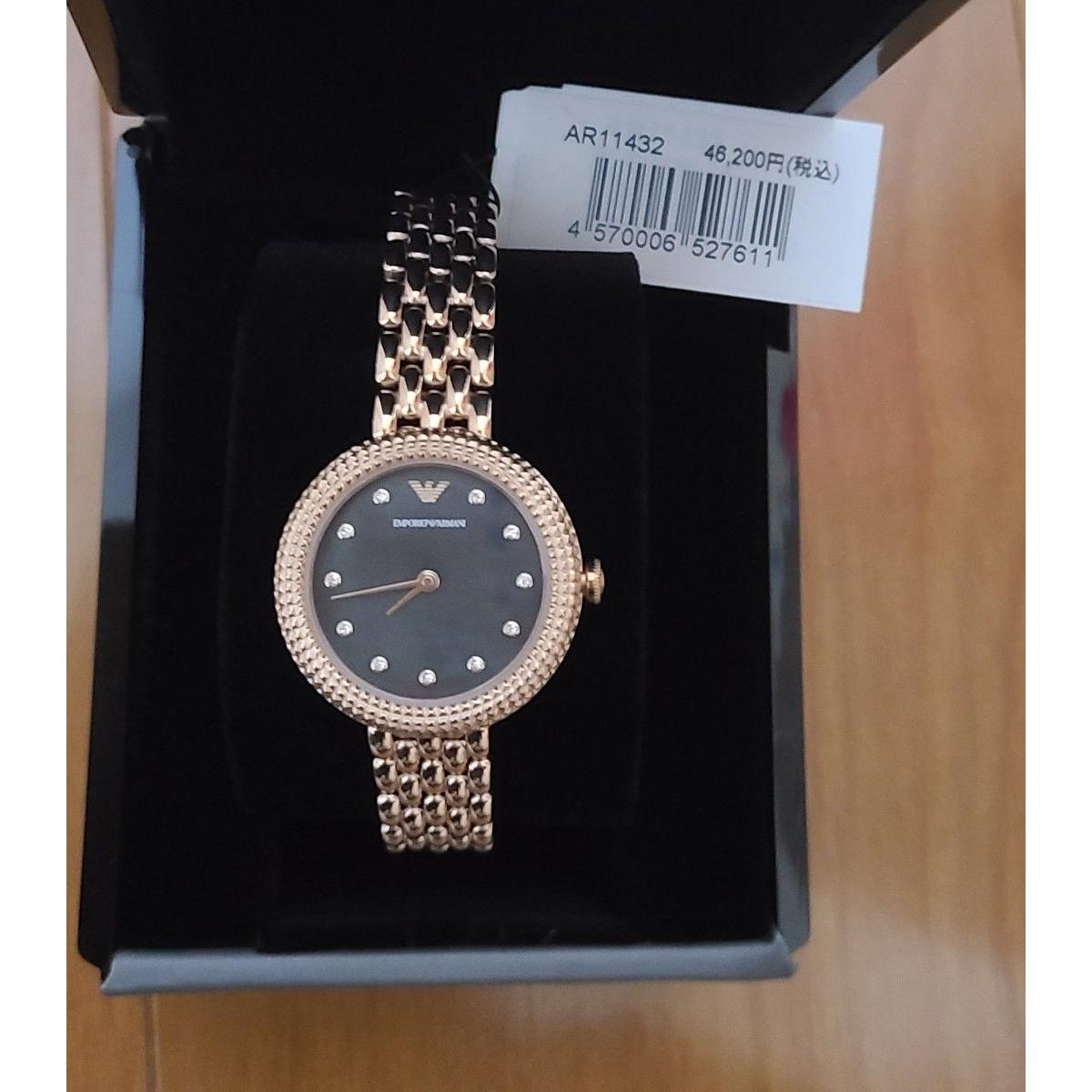 Used Ladies watch Emporio Armani analog watch stainless steel rose gold