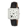 [Arias] Analógico Amalfidia Pulseira de couro à prova d'água Gato Mostrador branco WW20025A-152 Feminino Preto