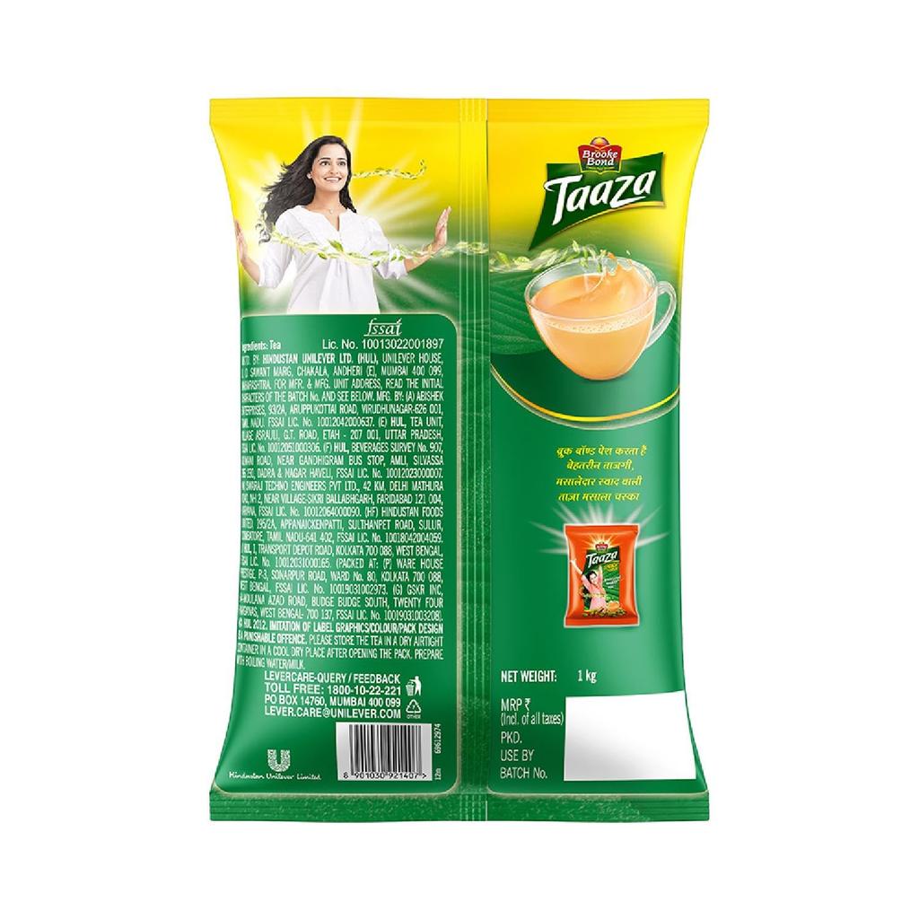 Taaza Tea 1 Kg Darjeeling Flavoured Tea Premium Green Leaf Refreshing Morning Brew