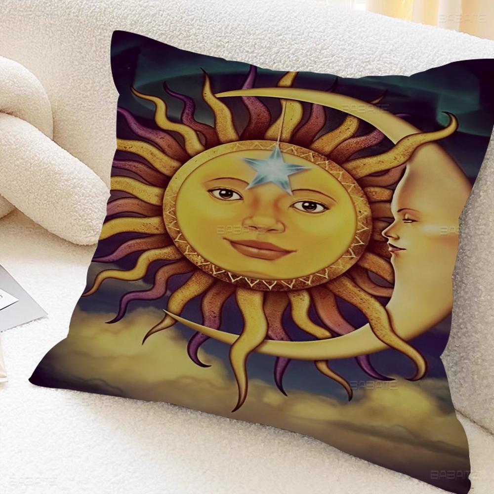 Sun Celestial Moon Bohemian Cushion Cover Pillowcase Upholstery Sofa Throw Pillow Home Decor Pillowcas