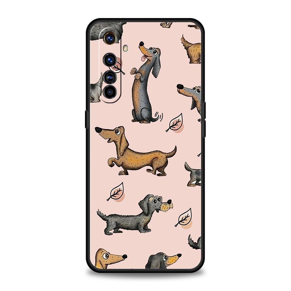 

Dachshund Sausage Dog Phone Case For Realme 13 12 10 9 8 7 GT3 GT5 GT2 Pro Plus 5G C21 C25 C35 GT Neo 2 3 3T 5 Cover Realme GT2 Pro