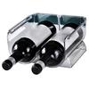 Wine Organizer Stackable Plastic Transparent Water Bear Bottle Holder Rack for Home Display 2 Bottles Transparent