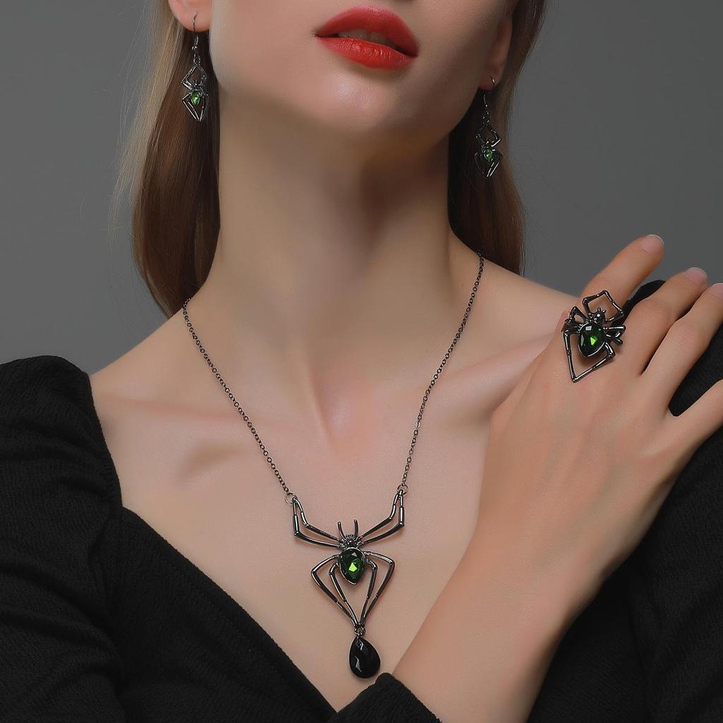 Halloween Spinnenstecker: Dunkler, dreidimensionaler Punk-Stil für einen coolen, ausgefallenen Look - Perfekt für europäische und amerikanische Fashionistas.