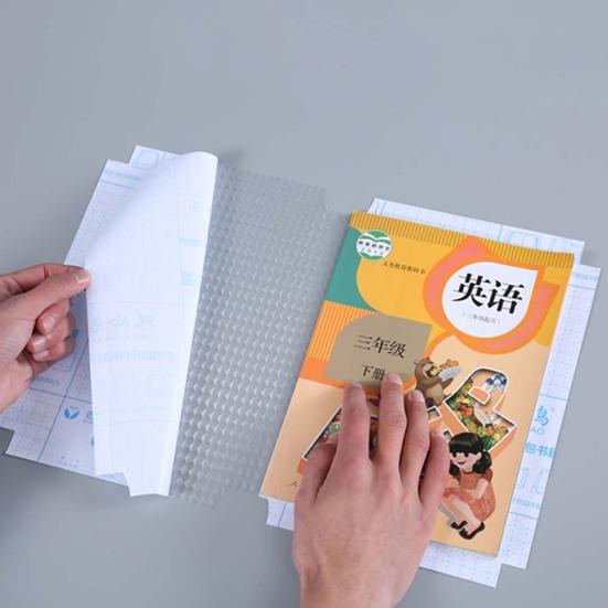 10Pcs Matte Clear Adhesive School Textbook Protective Case Book Jacket Cover
