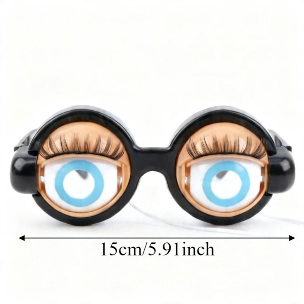With eyelashes Crazy Eyes Props Plastic Material Novelty Glasses Funny Glasses Toys Birthday Gifts