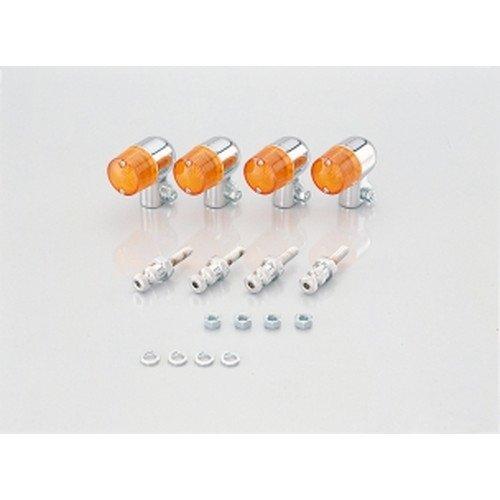 KITACO Round Mini Turn Signal Kit for YB-1/YB-1FOUR, Black/Orange, 830-0302020