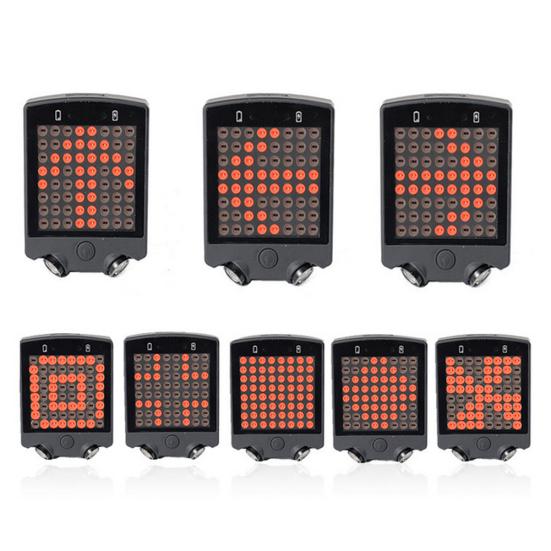 Bicycle Bike Remote Control USB Rechargeable Rear Tail Turn Signal Light Lamp