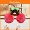 Plush Collectible Fruit Keychains Featuring Charming Characters Like Strawberry Cherry Eggplant And
