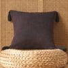 Solid Color Cotton And Linen Tassel Pillow Cover Household Literary Style Pillow Sofa Cushion Without Core Simple Pillow Cover
