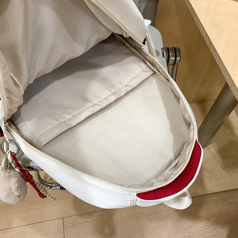 Dámský batoh s velkou kapacitou Studentská školní taška pro dívky Barevný blok batoh