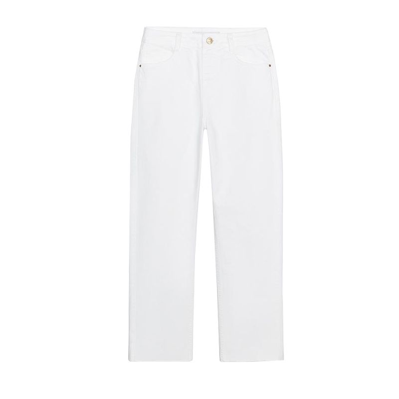 Spring New Women's Clothing Metal Button Decoration Multi-Color Selection Straight High Waist Casual Denim 6164059