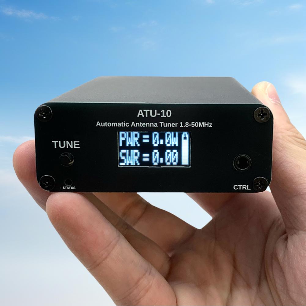 ATU10 QRP Antenna Tuner 1-15W Antenna Automatic Tuner 1.8-50MHz 0.91 Inch OLED Display