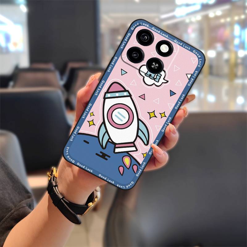 Custodia protettiva resistente allo sporco per ZTE Blade A35/A55 Cartone animato Silicone Morbida Custodia Protettore per telefono Impermeabile Carina