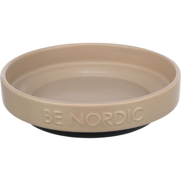 Gamelle Pour Chat - Trixie - Be Nordic - Céramique/caoutchouc - Anti-dérapant - Rond