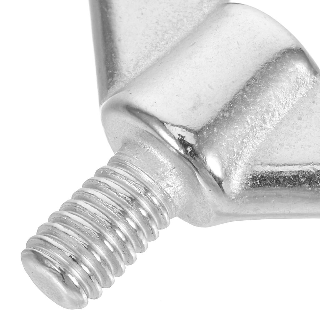 2Pcs Wing Nut and Bolt Set Stainless Steel Hand Twist Screws for Flagpole Base Mounting Hardware Accessories Reliable Connection