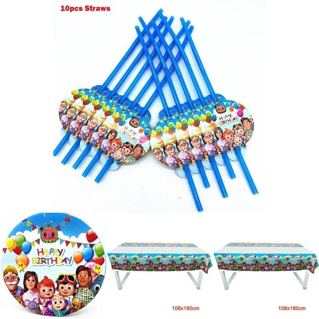 Colorful Kids Birthday Party Supplies Featuring Joyful Plates And Happy Banners