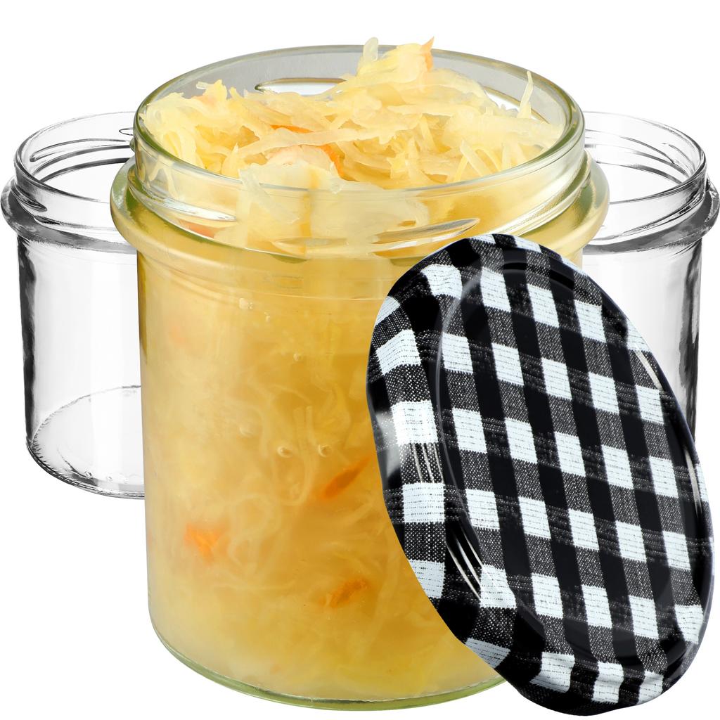 KADAX 10x Glas Glas 350ml Für Konserven Marmelade Honig Pastete Fleisch