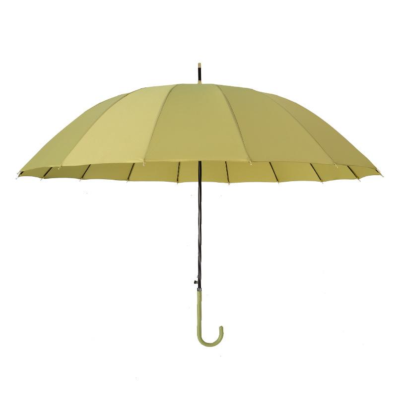 Long-handled anti-wind umbrella, large 16-bone literary woman, light and easy to carry, anti-wind umbrella characters