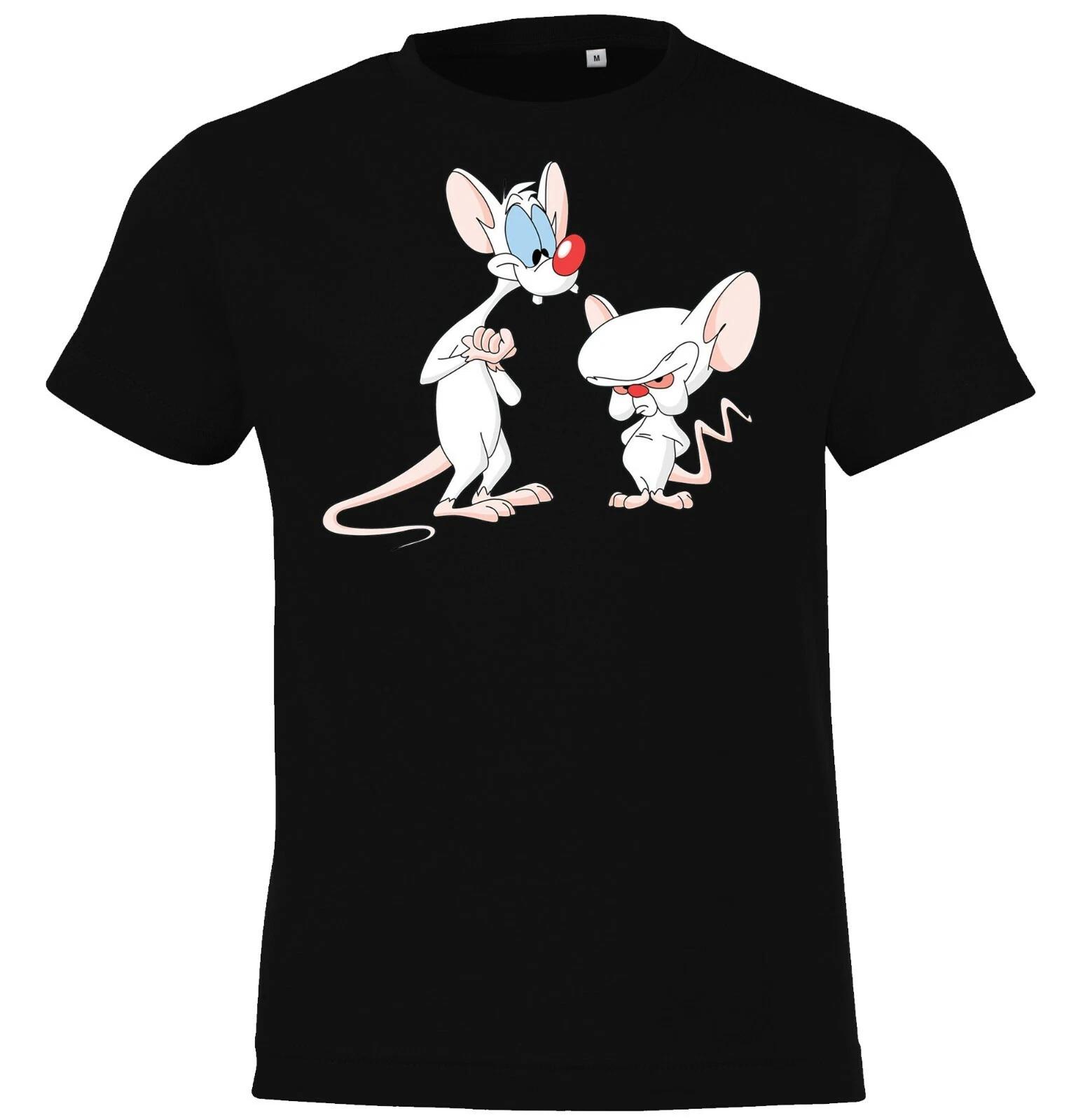 Youth Designz Brain Pinky Kids kids boys T-Shirt Print Logo Funny Saying Lab Mouse 90s 120