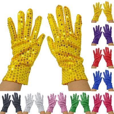 Unisex Sequin Stage Gloves, Night Dance Fashion Performance Clothing Accessories Gloves