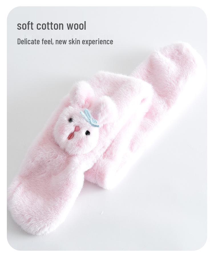 Samtiger Winter-Schal für Kinder: Warmer, Winddichter, Einfarbiger Schlauchschal mit Kleintier-Design
