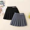 Teenage Girls Pleated Skirt Casual Grey School Skirt for Kids 2026 Spring Summer Simple Stylish Versatile A-line Short Skirt