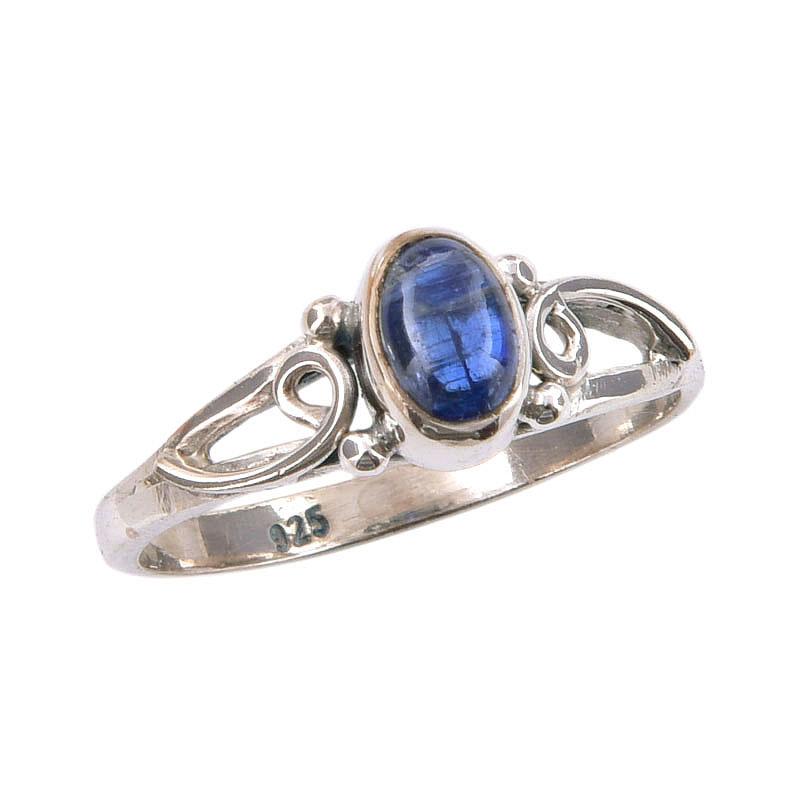 Natural Kyanite Gemstone Handmade 925 Sterling Silver Jewelry Ring Size 6 Z0N41