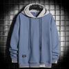 Jarní mikina s kapucí Pánská hip-hopová mikina Streetwear Neformální móda Pánské oblečení Korejský Harajuku Volný Pevný Pulovr Mikiny