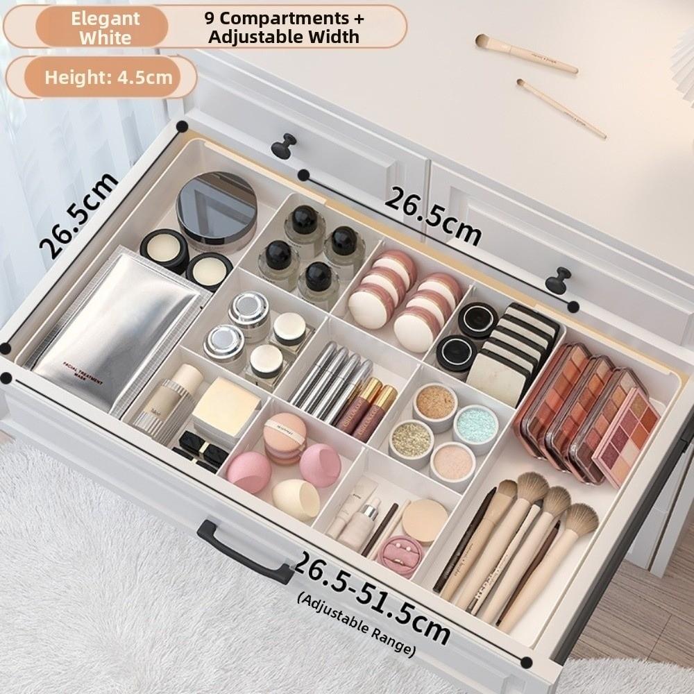 Makeup Storage Drawer Organizer Plastic Kitchen Storage Box New Drawer Divider Tray  Home Use
