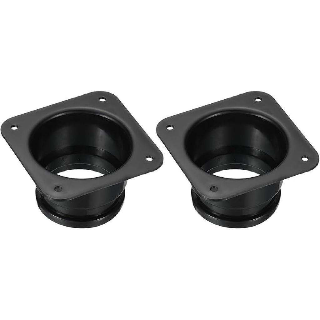 PATIKIL 3 Inch(about 7.6 cm)Pipe Connector Flange,2 Piece Pack Dryer Ventilation Wall Plate Square to Round Straight Duct Plate,For Air Heating