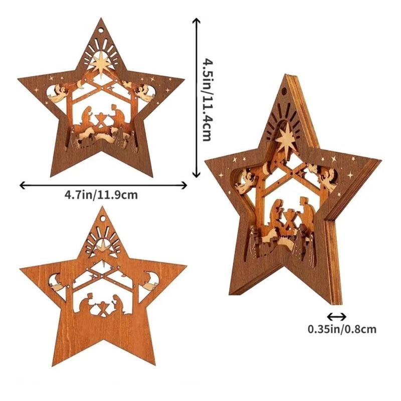 Festive Christmas Star Decoration Christmas Tree Hanging Festive Decoration