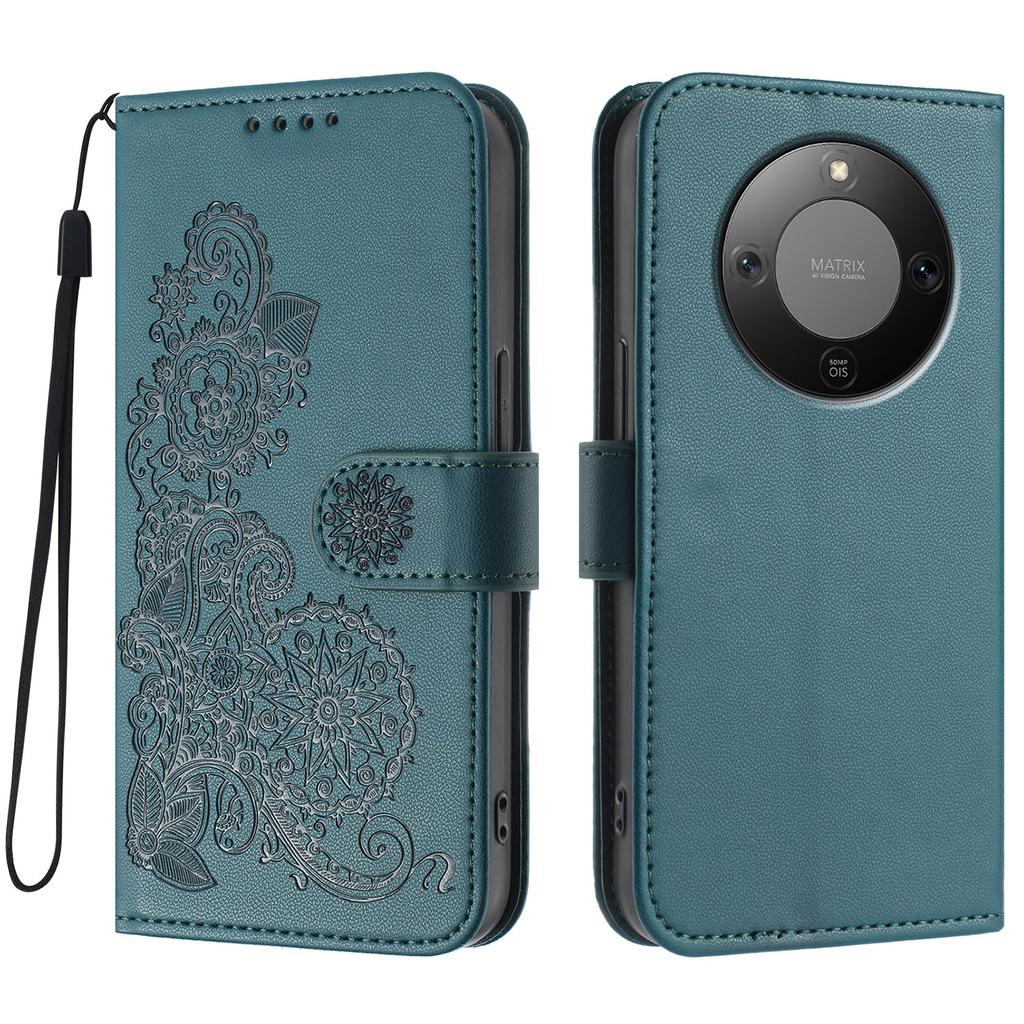For Honor Magic8 Lite 5G/X9d 5G/X70 5G Phone Cases Mandala Flower Leather Wallet Mobile Cover with Strap