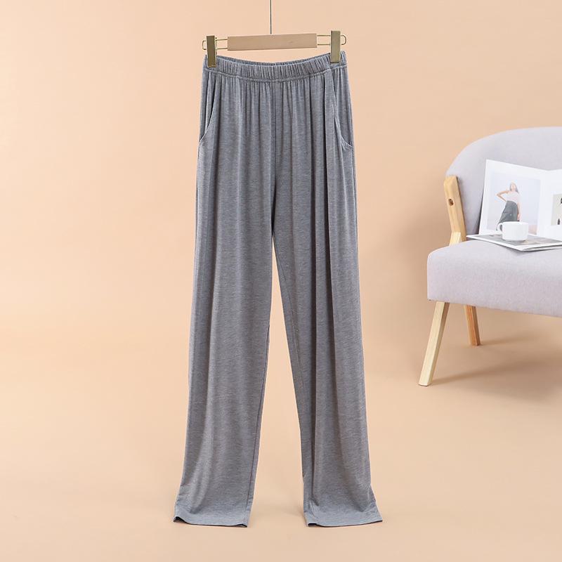 Damen Modal Locker Fallende Pyjamahose - Große Größe, Dünne Eisseide, Lässige Frühling/Sommer Hose